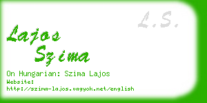 lajos szima business card